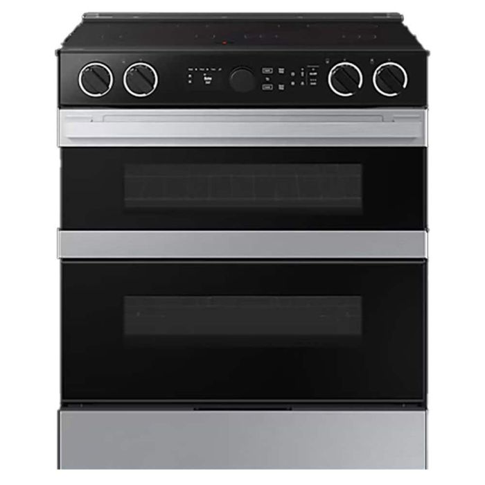 30 In. Ceramic Glass Range Samsung NSE6DG8550SRAC  Stainless  5 Burners     Capacity 3.4 cubic feet  3000W Watts  Width 30 inches