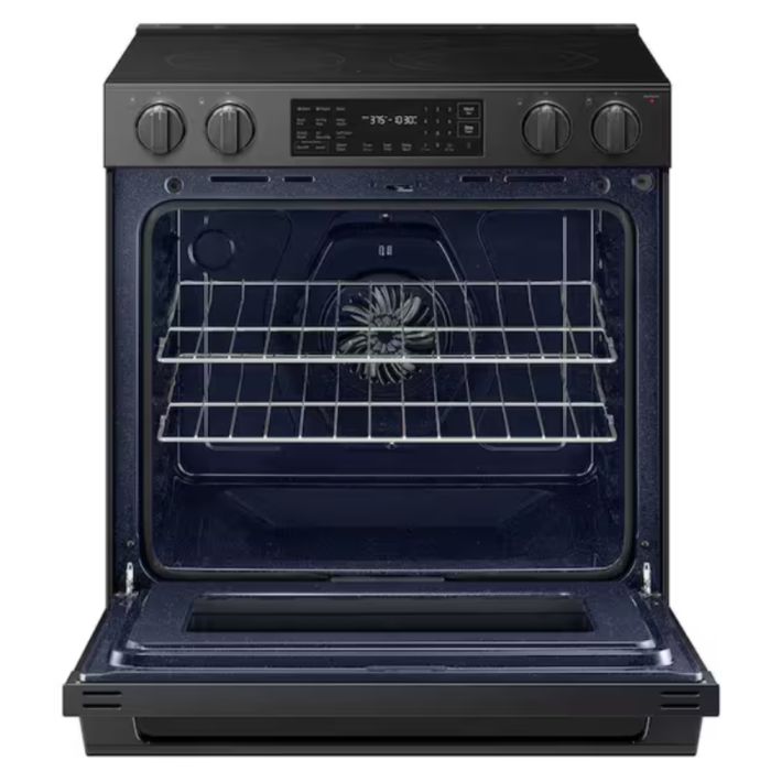 Cuisinière 30 Po. Vitrocéramique Samsung NSE80H63SEAC  Inox Noir 5 bruleurs     Capacité 6.3 pieds cubes   largeur 30 pouces