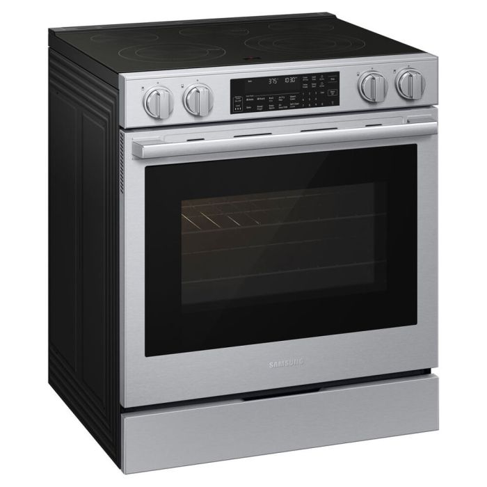 Cuisinière 30 Po. Vitrocéramique Samsung NSE90H63DRAC  Inox 5 bruleurs     Capacité 6.3 pieds cubes   largeur 30 pouces
