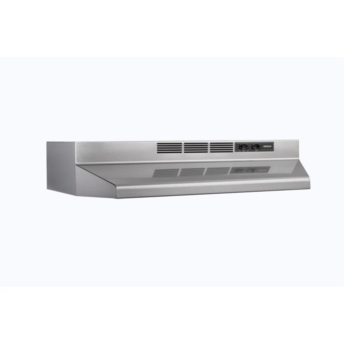 Hotte Sous armoires 30 Po. 230 Pieds cubes par minute Broan NU230SF Inox Installation Intégrée sous armoire  230 pieds cubes par minute