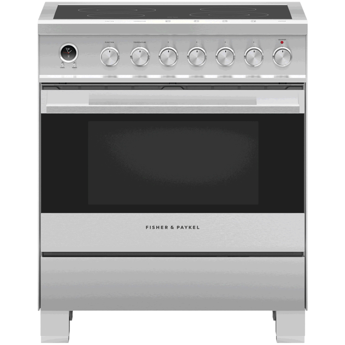 30 In. Ceramic Glass Range Fisher & Paykel OR30SDE6X1  Stainless  4 Burners     Capacity 3.5 cubic feet   Width 30 inches