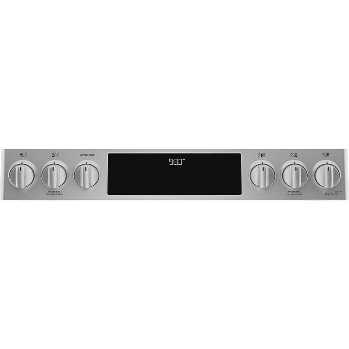 30 In. Gas Range GE Profile PC2S930YPFS  Stainless  5 Burners     Capacity 5.7 cubic feet   Width 30 inches
