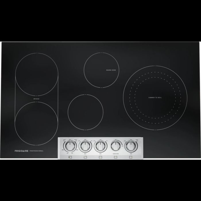 Cooktop Frigidaire Professional PCCE3680AF Radiant & induction 5 elements presented by Corbeil