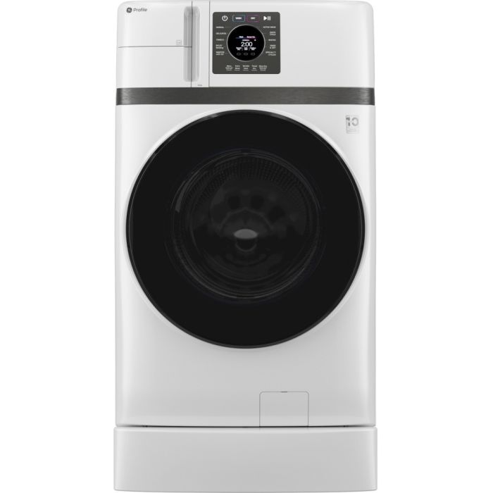 Laveuse et sécheuse 2 en 1 GE Profile PFQ83HSSWWW Capacité 4.6 pieds cubes  cycle nettoyage Washing Cycle 11 / Drying Cycle 12    système séchage Pompe à chaleur  largeur 28 pouces