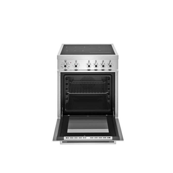 24 In. Induction Range Bertazzoni PRO244IFEMXB  Silver  4 Burners     Capacity 2.5 cubic feet  9250 Watts  Width 24 inches