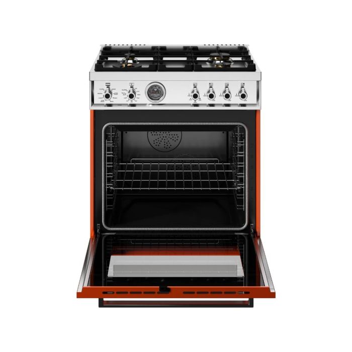 30 In. Gas Range Bertazzoni PRO304BFEPART  Orange  4 Burners     Capacity 4.6 cubic feet   Width 30 inches