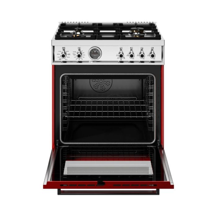 30 In. Gas Range Bertazzoni PRO304BFEPROT  Red  4 Burners     Capacity 4.6 cubic feet   Width 30 inches