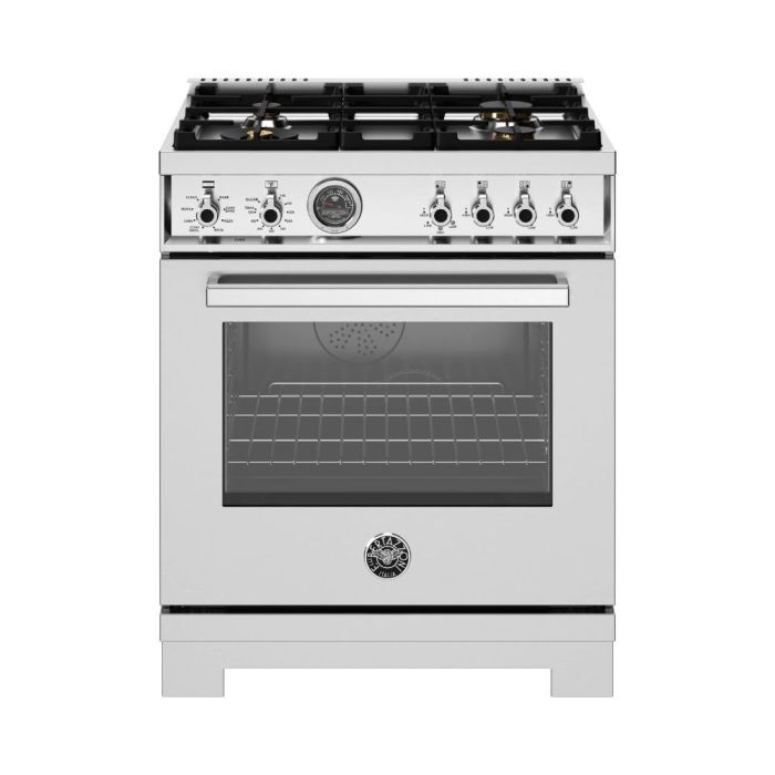 30 In. Gas Range Bertazzoni PRO304BFEPXT  Stainless  4 Burners     Capacity 4.6 cubic feet   Width 30 inches
