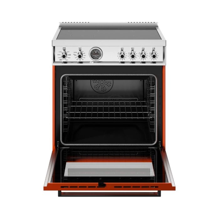 Cuisinière 30 Po. Induction Bertazzoni PRO304IFEPART  Orange 4 bruleurs     Capacité 4.6 pieds cubes   largeur 30 pouces