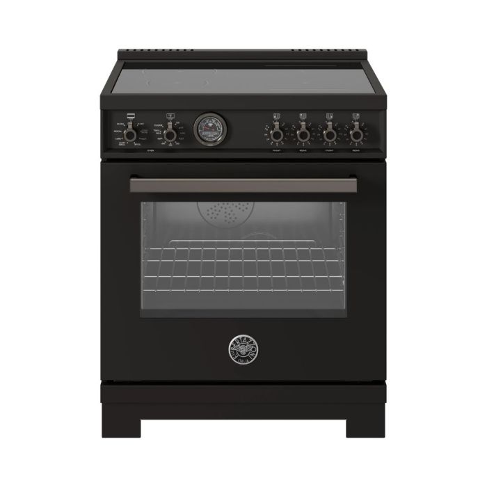 30 In. Induction Range Bertazzoni PRO304IFEPCAT  Black  4 Burners     Capacity 4.6 cubic feet   Width 30 inches
