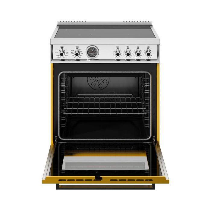 30 In. Induction Range Bertazzoni PRO304IFEPGIT  Yellow  4 Burners     Capacity 4.6 cubic feet   Width 30 inches