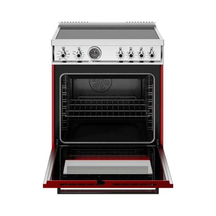 Cuisinière 30 Po. Induction Bertazzoni PRO304IFEPROT  Rouge 4 bruleurs     Capacité 4.6 pieds cubes   largeur 30 pouces