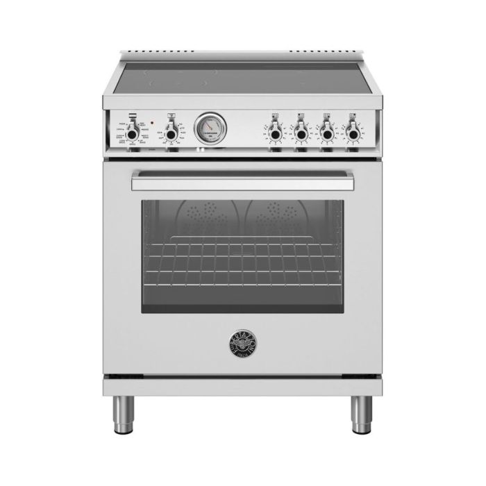 30 In. Induction Range Bertazzoni PRO304INMXV  Stainless  4 Burners       Width 30 inches
