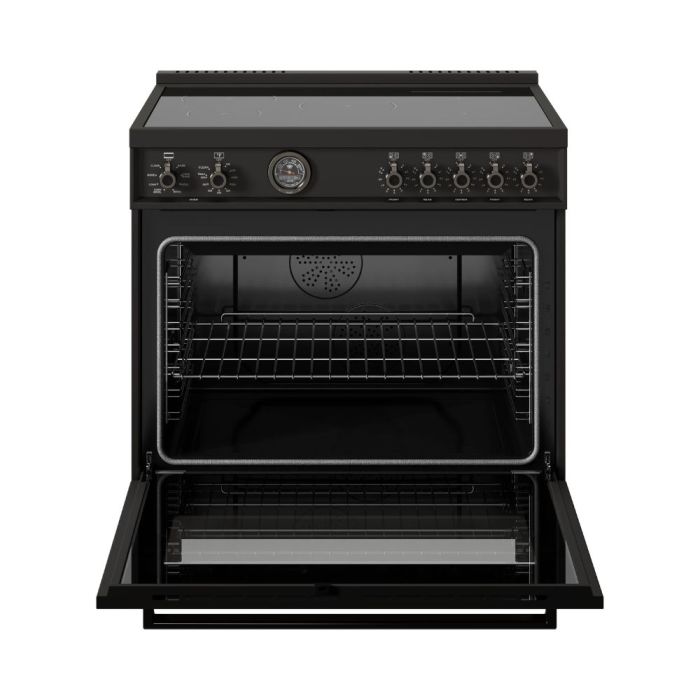 36 In. Induction Range Bertazzoni PRO365ICFEPCAT  Black  5 Burners     Capacity 5.7 cubic feet   Width 36 inches