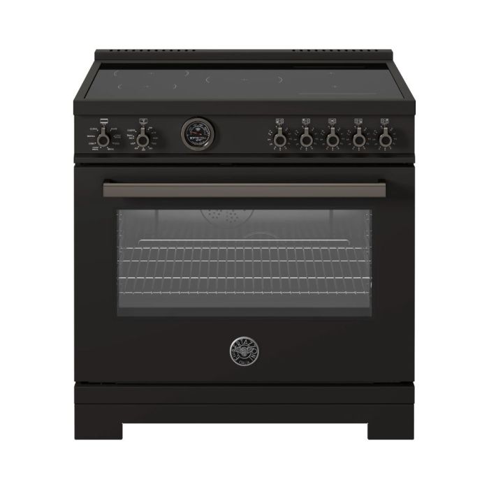 36 In. Induction Range Bertazzoni PRO365ICFEPCAT  Black  5 Burners     Capacity 5.7 cubic feet   Width 36 inches