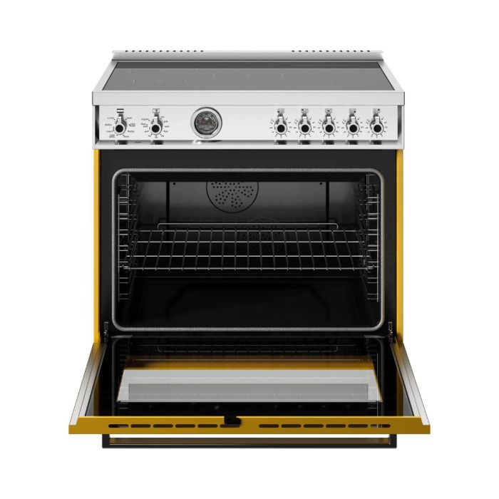 36 In. Induction Range Bertazzoni PRO365ICFEPGIT  Yellow  5 Burners     Capacity 5.7 cubic feet   Width 36 inches