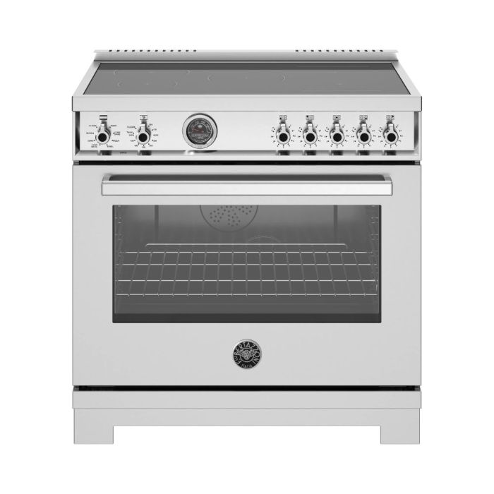 36 In. Induction Range Bertazzoni PRO365ICFEPXT  Stainless  5 Burners     Capacity 5.7 cubic feet   Width 36 inches