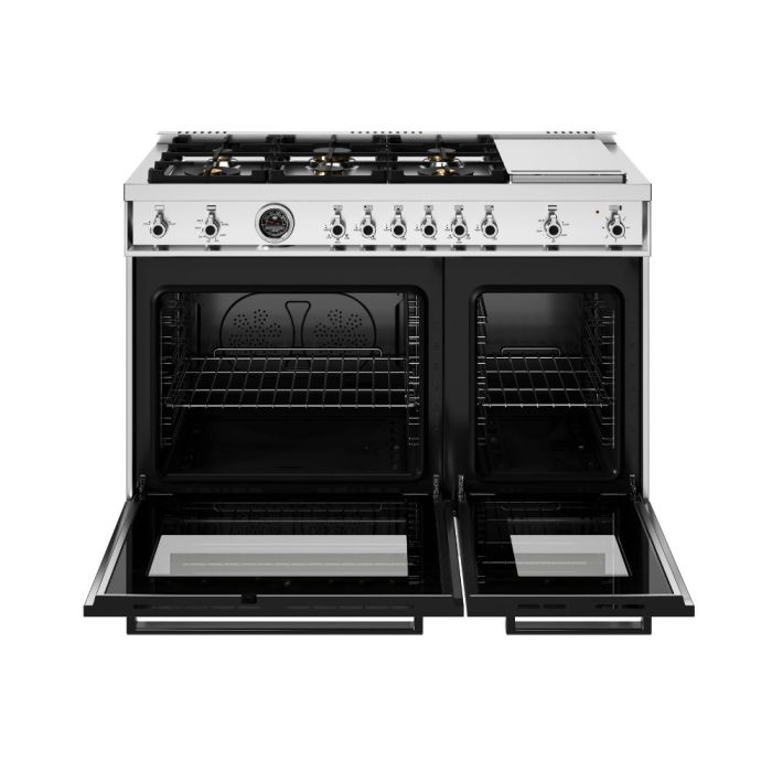 48 In. Gas Range Bertazzoni PRO486BTFGMXTLP  Stainless  6 Burners     Capacity 7 cubic feet   Width 48 inches