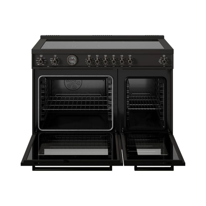 48 In. Induction Range Bertazzoni PRO486IGFEPCAT  Black  6 Burners     Capacity 7 cubic feet   Width 48 inches
