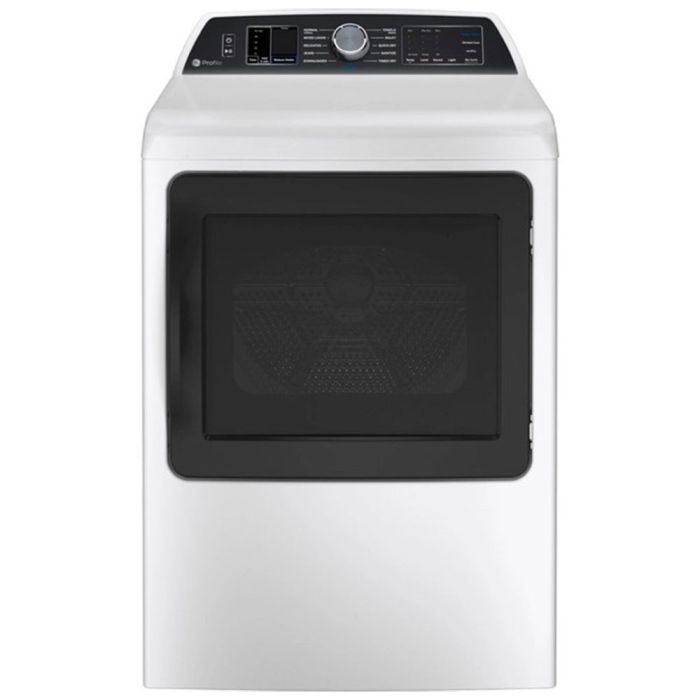 Dryer GE Profile PTD70EBMTWS 7.4 cu. ft. in White  Capacity 7.4 cubic feet Cycles 11   Freestanding  Drying system Ventilated