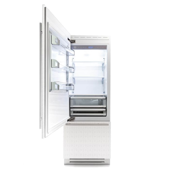 Refrigérateur Bertazzoni REF30BMBIPLT Panneau Requis Congélateur en bas / tiroir largeur 30 pouces Capacité 15.5 pieds cubes