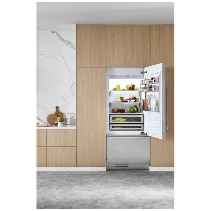 Refrigerator Bertazzoni REF36BMBIXRT Stainless  Capacity 19.6 cubic feet Bottom Freezer / Drawer   width 36 inches