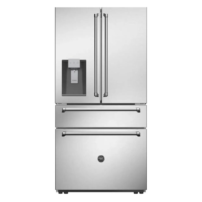 Refrigérateur Bertazzoni REF36FDFZXNT Inox Portes françaises largeur 36 pouces Capacité 21.6 pieds cubes