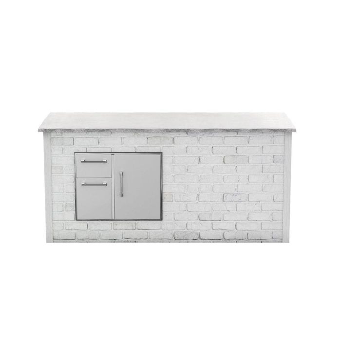Meuble de rangement pour grill et briques – Bar îlot Coyote RTA RTAC-B8-SL-RW en Blanc présenté par Corbeil Electroménager