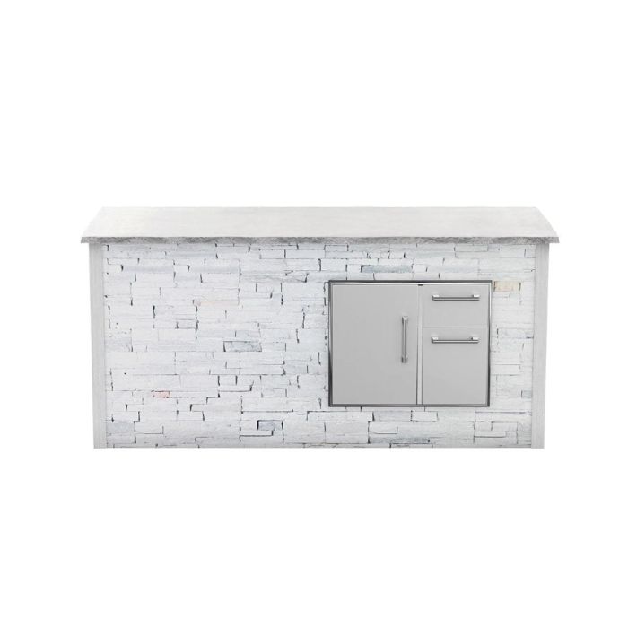 Barbecue, pierre de rangement, bar, îlot, Coyote RTA RTAC-B8-SR-SW en Blanc présenté par Corbeil Electroménager