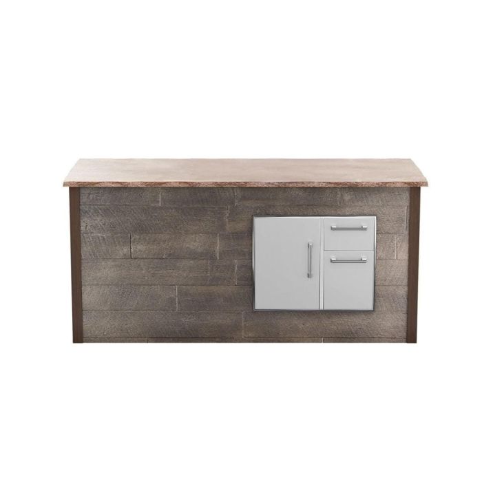Barbecue, rangement pour bois, îlot, Coyote RTA RTAC-B8-SR-WB en Marron présenté par Corbeil Electroménager