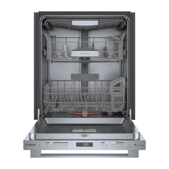 23.54 In. 39 dB Dishwasher Bosch SHX9PCM5N width 24 inches  39 Decibels  5 cycles  Built-in