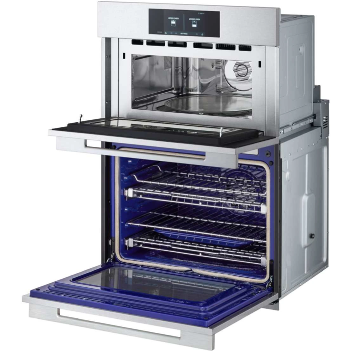 Fours combinés Signature Kitchen Suite (SKS) SKSCV3012MT en Inox  Four 1 Micro-Onde à Convection Four 2 Convection européenne véritable  largeur 30