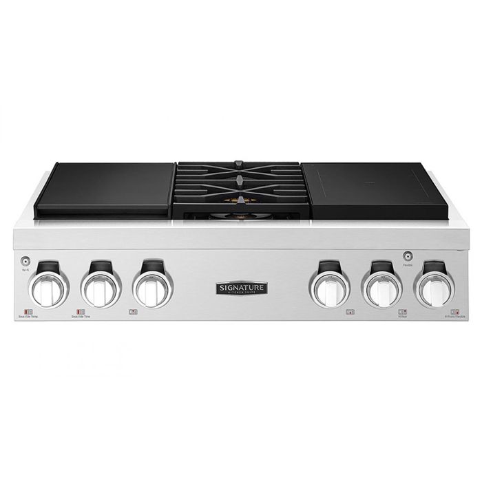 Cooktop Signature Kitchen Suite (SKS) SKSRT360SIS Gas Sous Vide + 2 Brûleurs + 2 Zones Induction elements presented by Corbeil