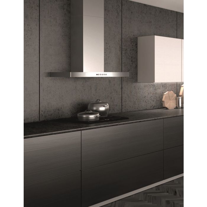 Hotte Cheminée 36 Po. 600 Pieds cubes par minute Faber STIL36SSV2 Inox Installation Hotte sous cabinet  600 pieds cubes par minute
