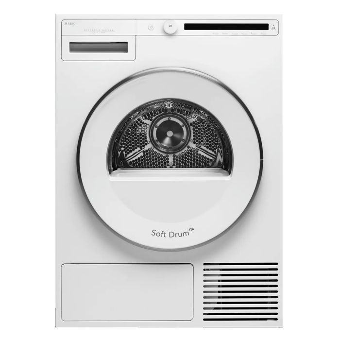 Dryer Asko T208C.W in White  Cycles 8   Stackable