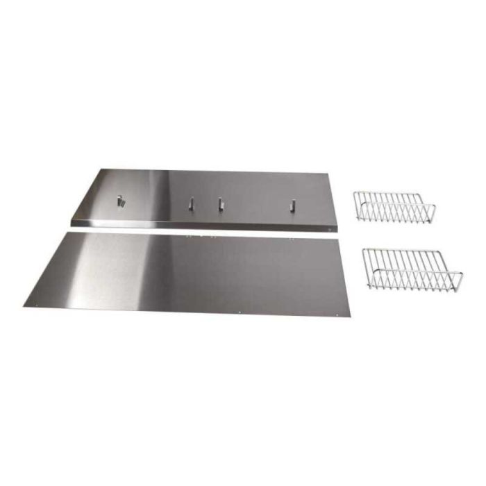 Ensemble de protection arrière pour hotte de cuisine en acier inoxydable de 48 po avec tablette à double position Whirlpool W10285449 en Inox présenté par Corbeil Electroménager