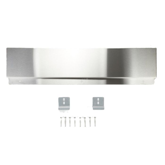 Range Backsplash Whirlpool W10655450 in Stainless showcased by Corbeil Appliances