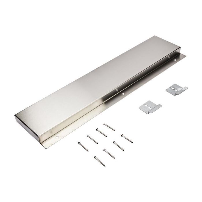 Range Backsplash Whirlpool W10655450 in Stainless showcased by Corbeil Appliances
