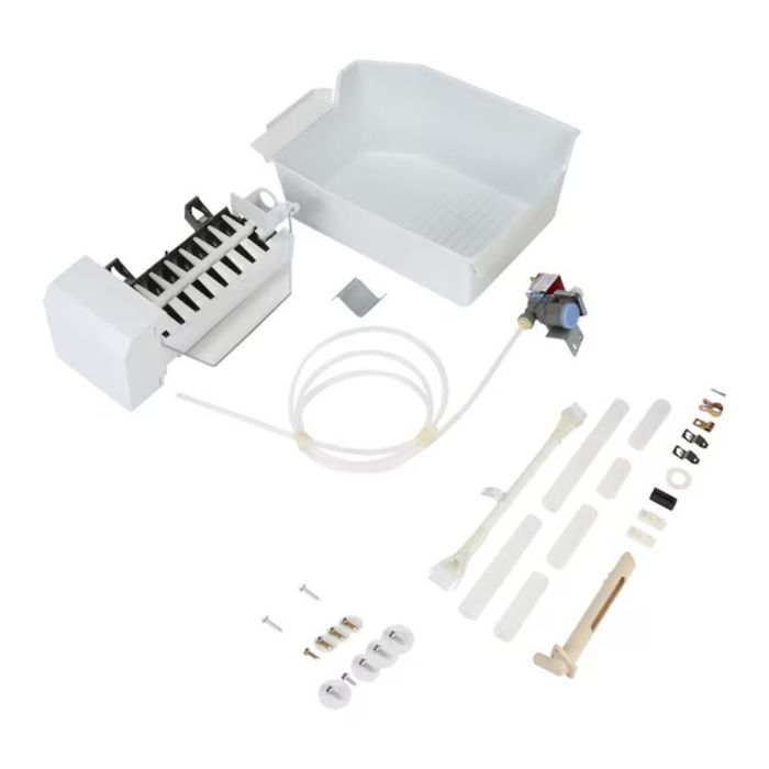 Refrigerator Ice Maker Kit Whirlpool W11729596 in White showcased by Corbeil Appliances