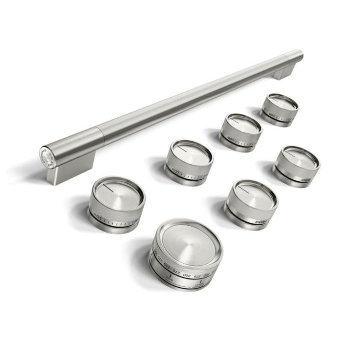 Ensemble poignée et bouton KitchenAid W11774753 en Inox présenté par Corbeil Electroménager