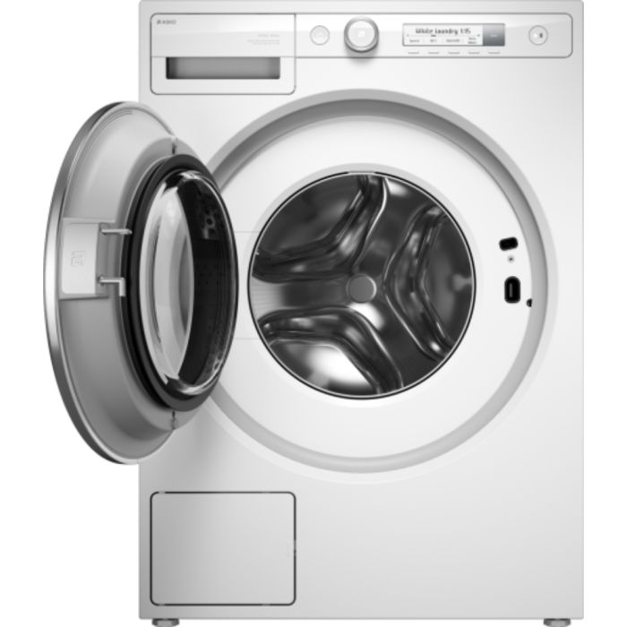 2.4 cu. ft. Front load Washer  Asko W3LW   Capacity  2.4 cubic feet  21 cycles   Freestanding   Stainless Steel tub