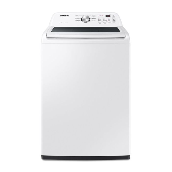 5 cu. ft. Top Load Washer  Samsung WA44A3205AW   Capacity  5 cubic feet  8 cycles   Freestanding   Stainless Steel tub