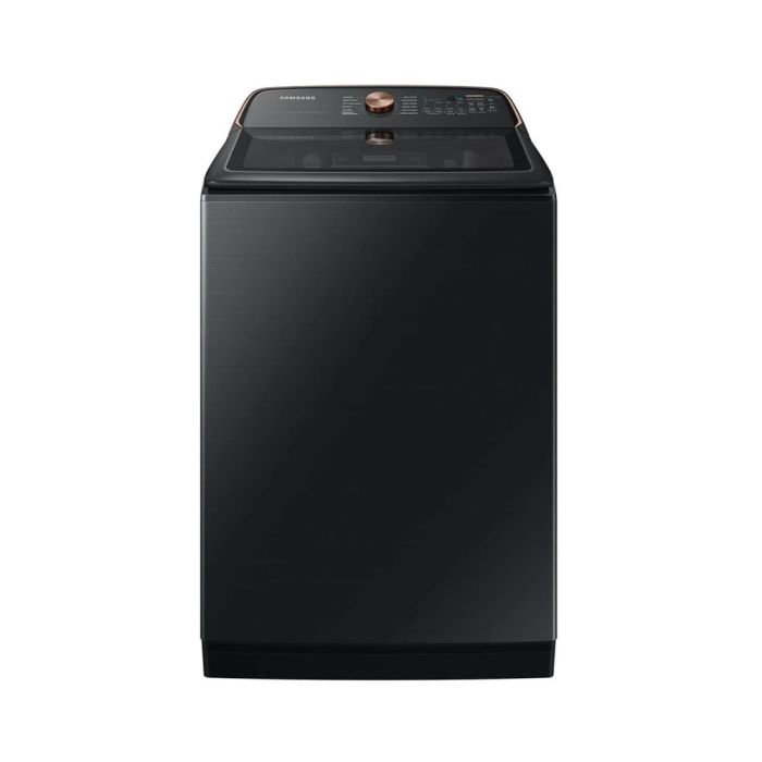 6.2 cu. ft. Top Load Washer  Samsung WA54CG7550AVA4   Capacity  6.2 cubic feet  12 cycles   Freestanding   Stainless Steel tub