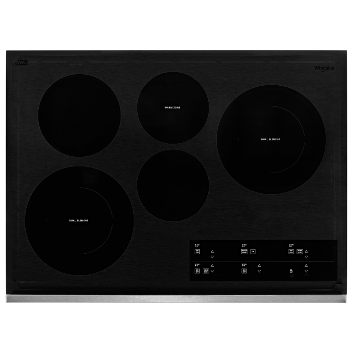Cooktop Whirlpool WCE97US0KS 5 elements presented by Corbeil