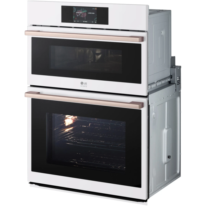 Oven Combo LG WCES6428N  in White  Oven 1 True Convection Oven 2 Steam Self-Clean / Convection Built-in width 30