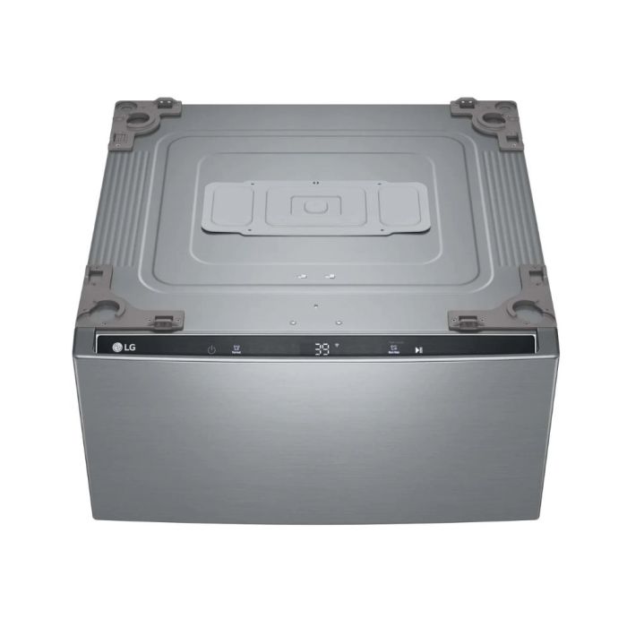Pedestal Washer LG WD300CV in Graphite Steel showcased by Corbeil Appliances