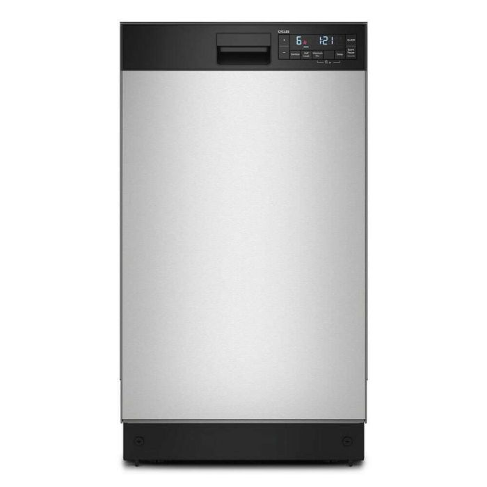 17.63 In. 48 dB Dishwasher Whirlpool WDFS5118SS width 18 inches  48 Decibels  5 cycles  Built-in