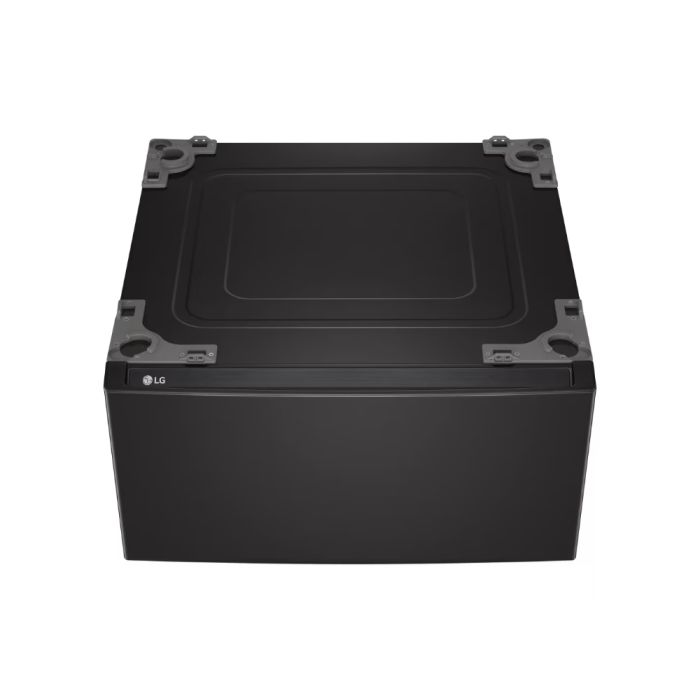 Laundry Pedestal with Storage Drawers, 27 in, Black steel, LG WDP6B in Black showcased by Corbeil Appliances