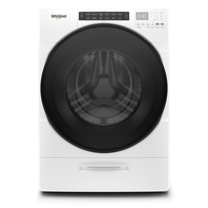 Tout-en-1 laveuse sécheuse Whirlpool, 5.2 pi. cu. WFC682CLW Capacité 5.2 pieds cubes  largeur 27 pouces