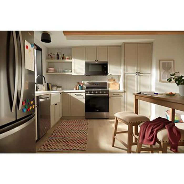 Cuisinière 30 Po. Gaz Whirlpool WFGS5030RV  Inox Noir 5 bruleurs     Capacité 5 pieds cubes   largeur 30 pouces
